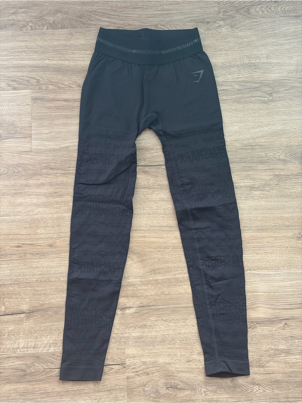 Gymshark Black Vision Logo Gymwear Compression Leggings Size XS